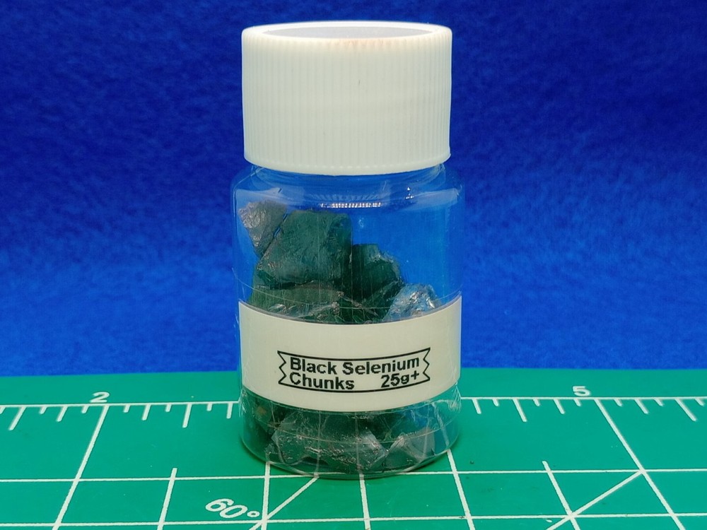 Elemental Selenium 25g+, 99.999%+, In Display Bottle For Element Collections