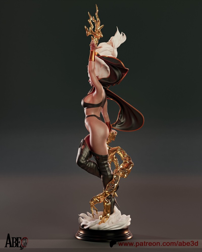 Storm (1) Unpainted 1/6 resin model kit and base abe