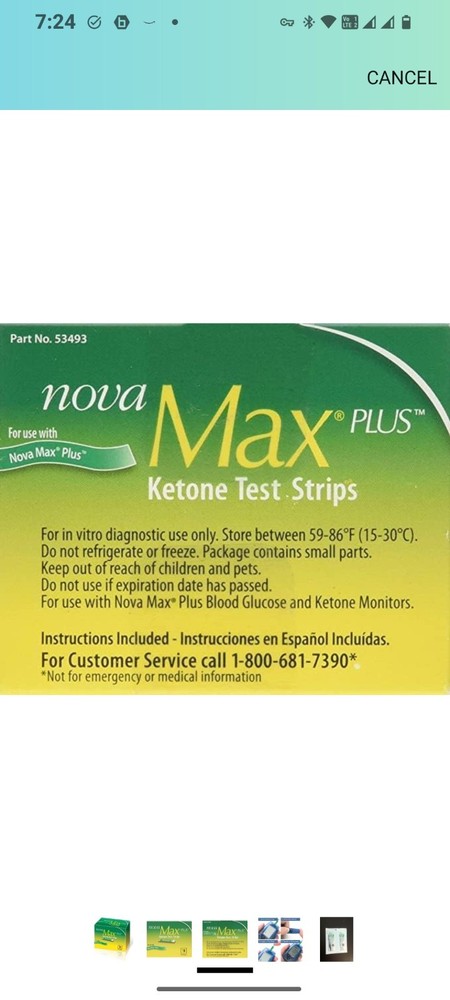 9 Boxes Of Nova Max Keytone Test Strips 10 Each Box