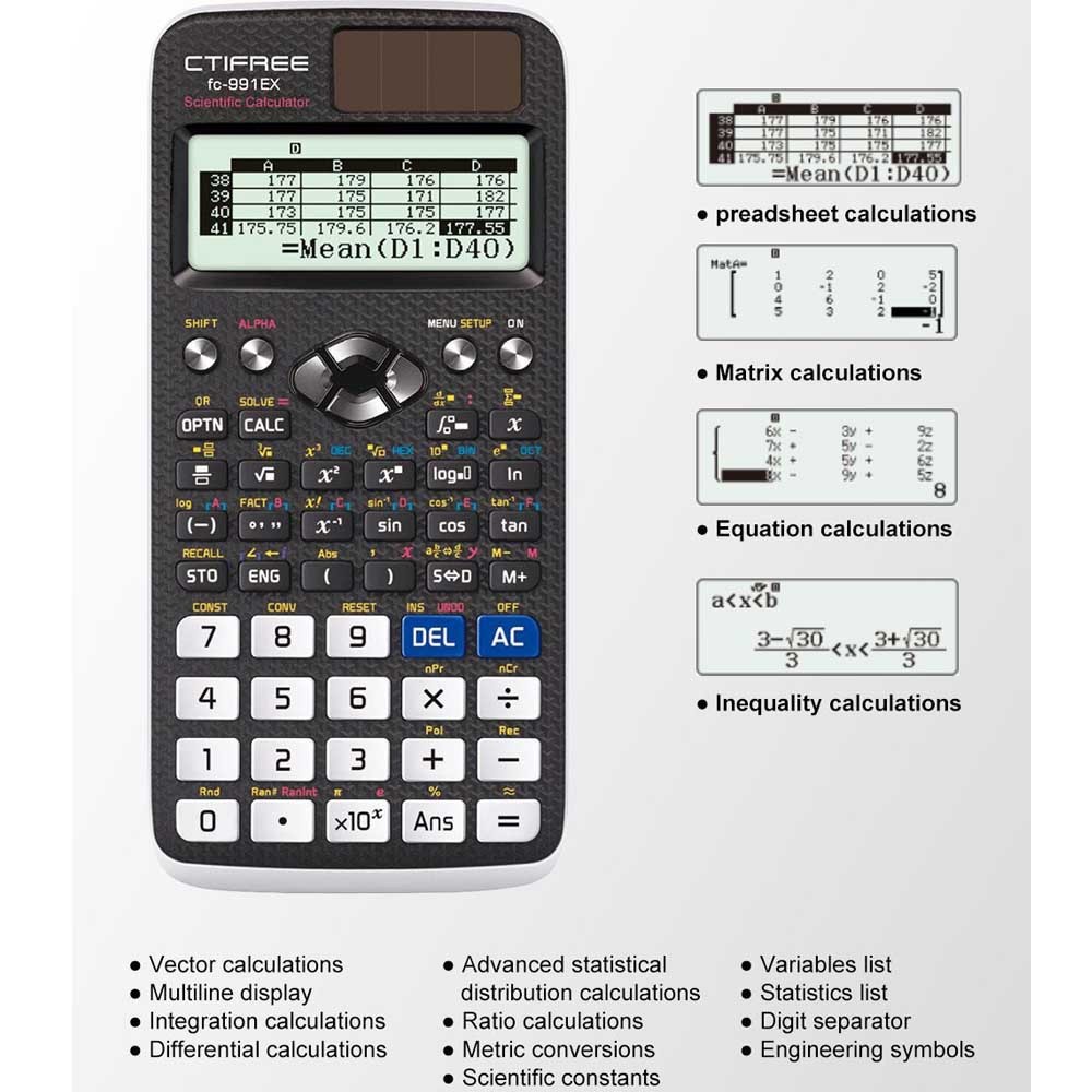 Fx-991ex Class wiz Advanced Engineering Scientific Calculator-552 Function NEW