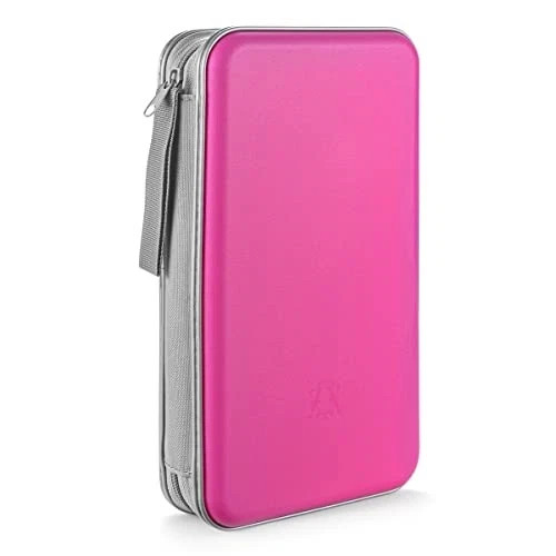 DVD Case, 96 Capacity CD Case Portable CD Holder Storage Hard Light rose