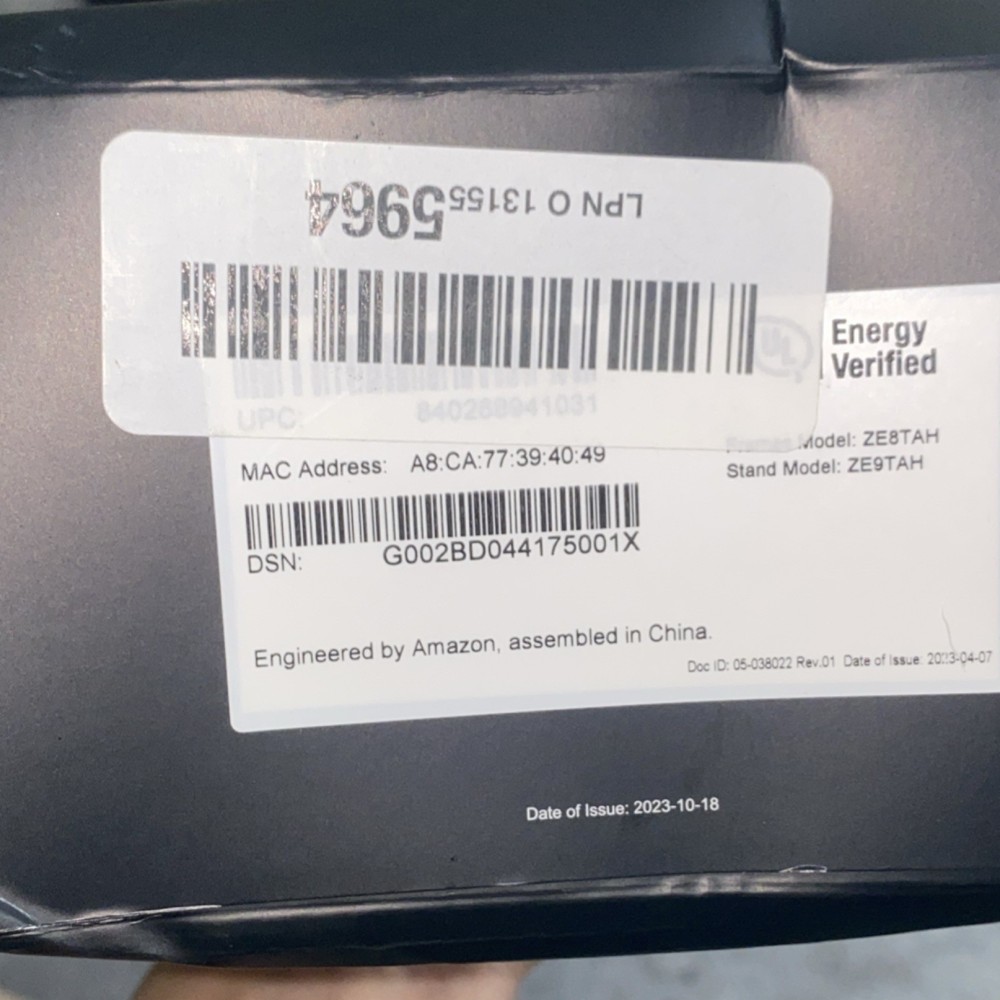 Amazon Echo Frames Round Smart Glasses Bluetooth USB ZE2P4V