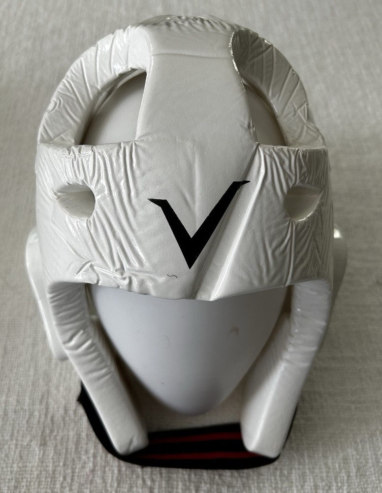 Vision Karate Sparring Head Gear Guard Protector White Size Mens Medium