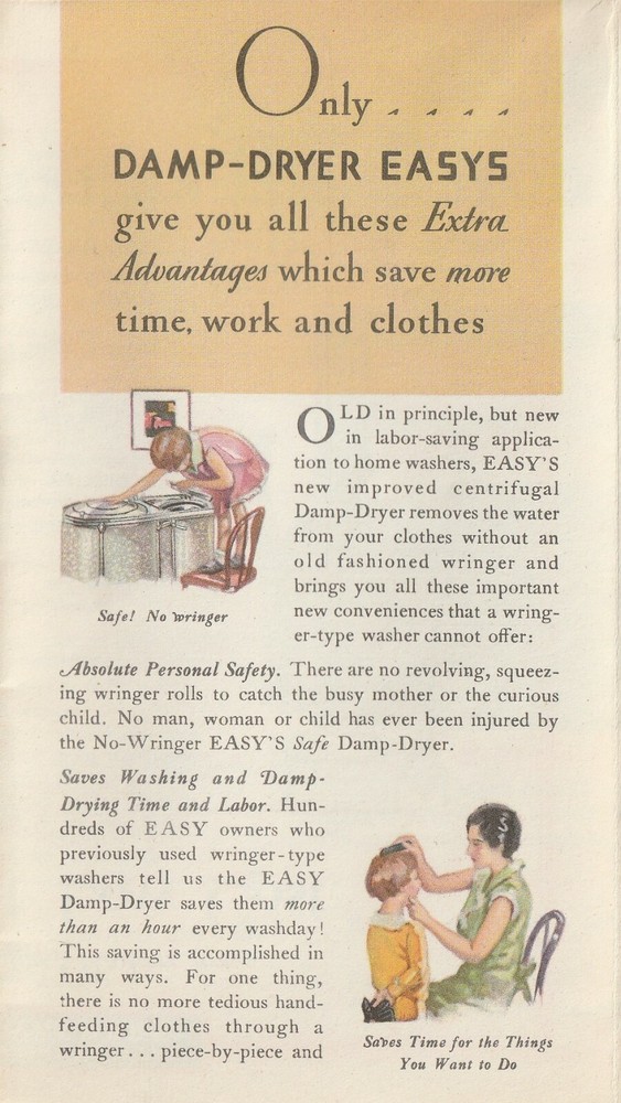 "Easy" Washers & Ironers, Beautiful Illustrated Brochure