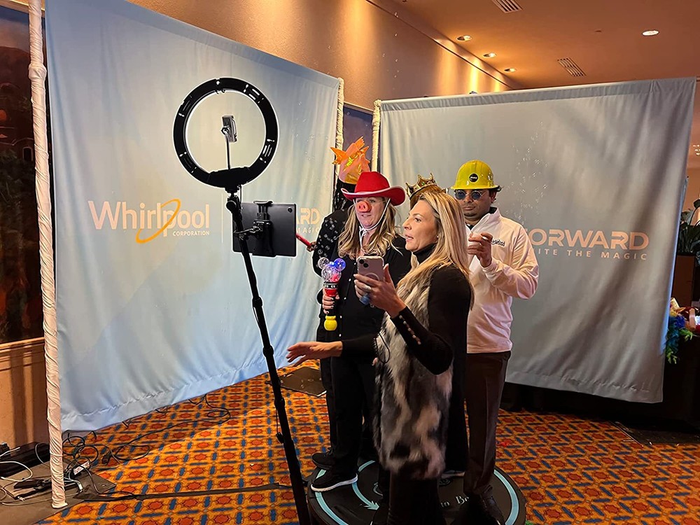 360 Photo Booth Video Booth Platform Automatic Spinner Motorized Wedding PartyUS