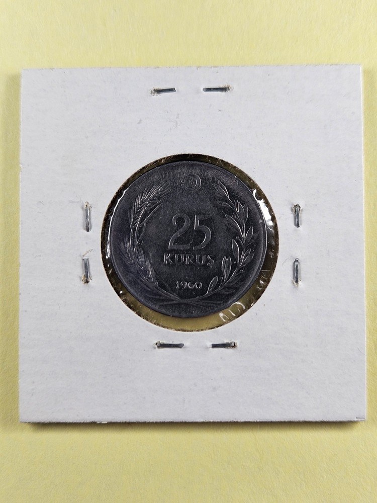 COINS - TURKEY - 25 KURUS 1960