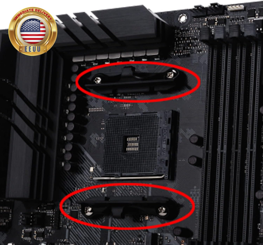 4Pcs CPU Fan Support Bracket with 8Pcs Mounting Screws for AM4 Socket, Black ⭐️⭐