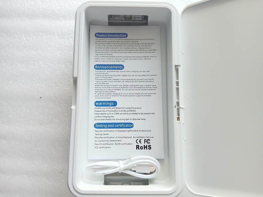 USB Ultraviolet Sterilizer Box – For Keys, Wallet, Cell Phone – Used