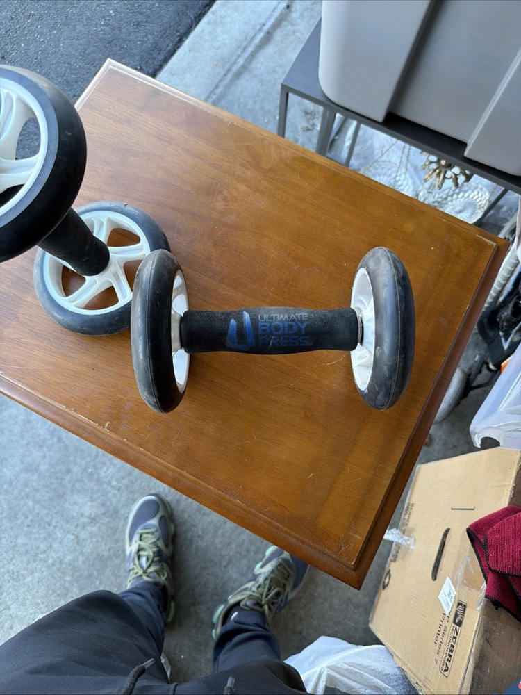 Ultimate Body Press Ab Wheel Roller Exercise Core Trainer Pair