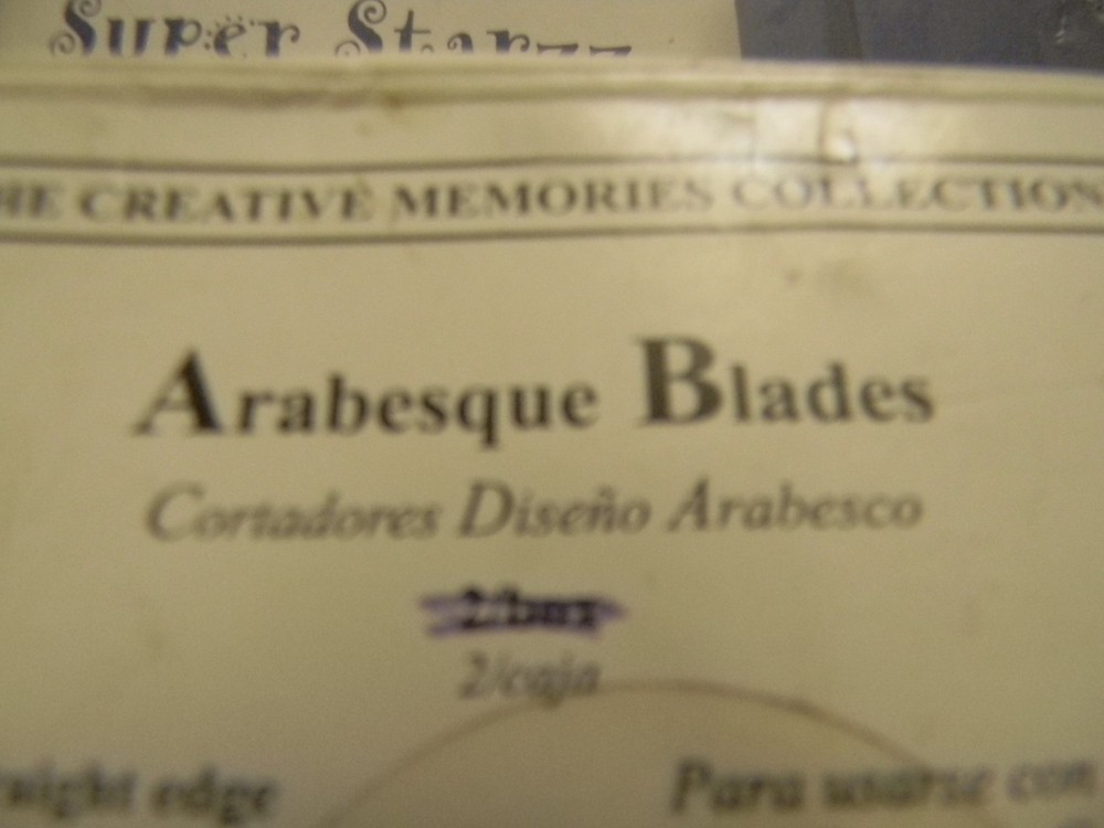 NIP Creative Memories 1 Arabesque Blade for use with 12" Cutting Patterns