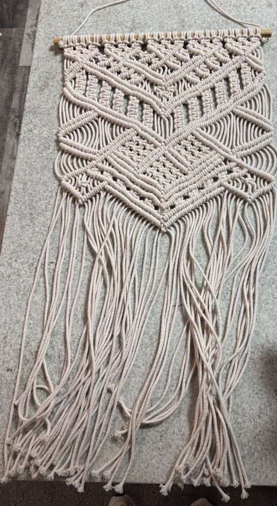 Macramé Wall Hanging Pink Blush Color Wall Decor