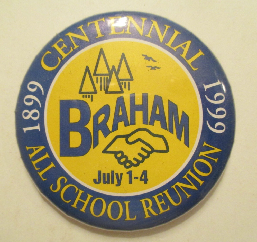 Braham Minnesota 1999 Centennial MN Vintage Pinback Button