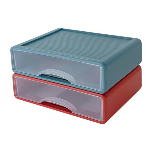 Stackable Office Storage Box W/ 6 Drawers Plastic Desktop Drawers Organizer