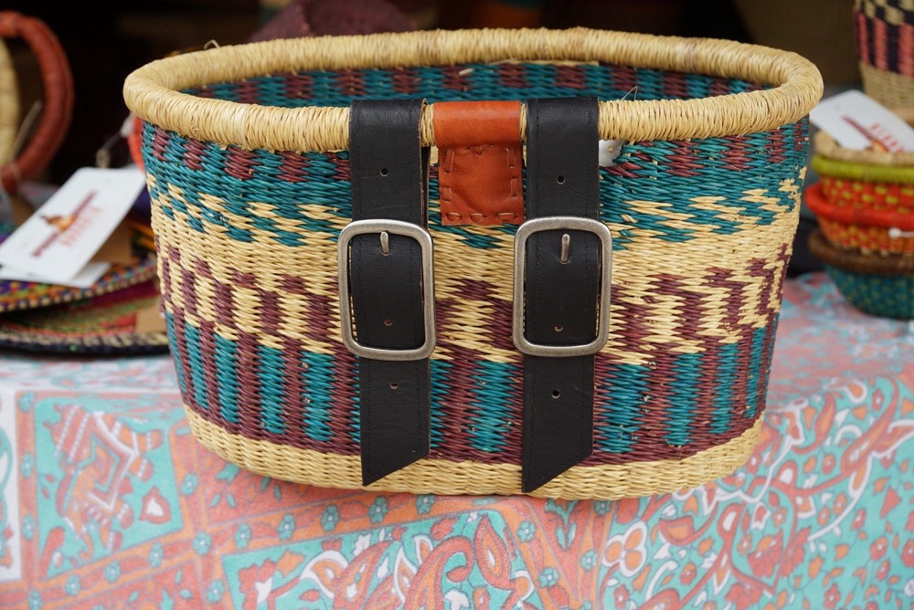 Hand Woven Bicycle Basket