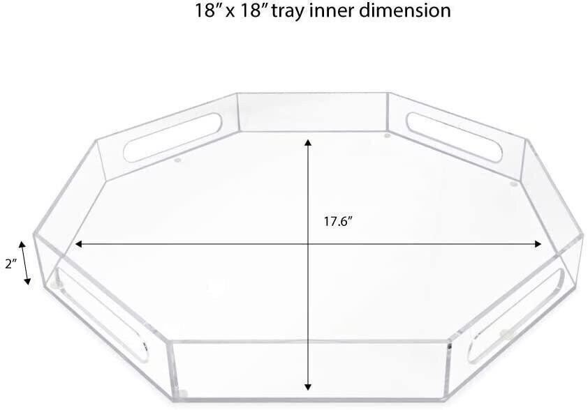 Isaac Jacobs Acrylic Tray with Cutout Handles