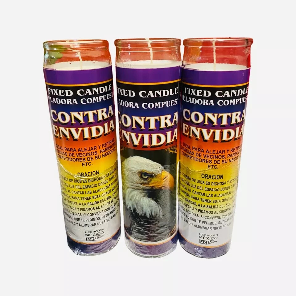 Set 3x CONTRA ENVIDIA Veladora Preparada, Against Envy Fixed Candle