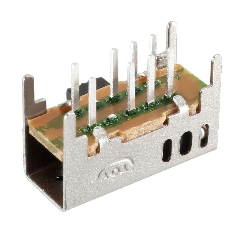 30Pcs/1Set Slide Switch DP3T 2P3T 8 Terminals PCB Panel Latching Toggle Switch
