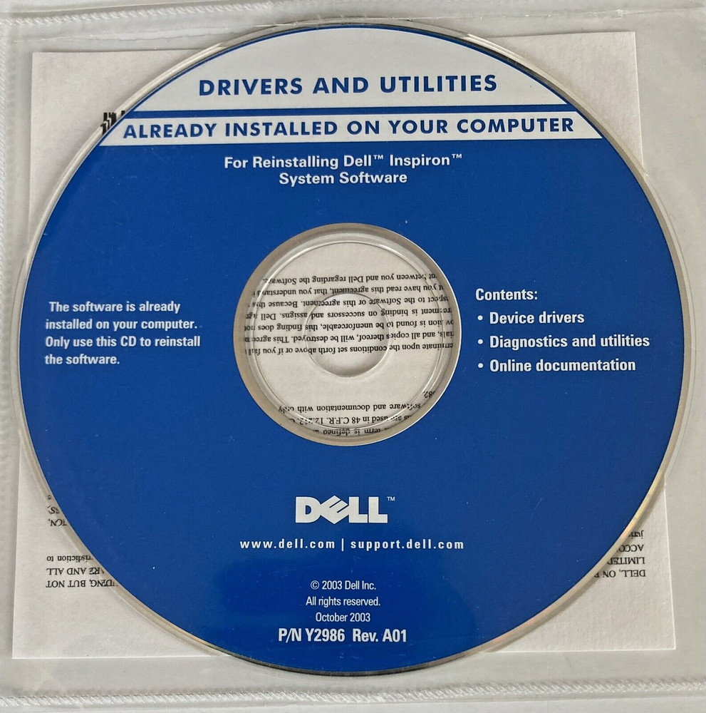 Lot of Dell Microsoft 2003 Installation System Software CDs Inspiron Windows XP