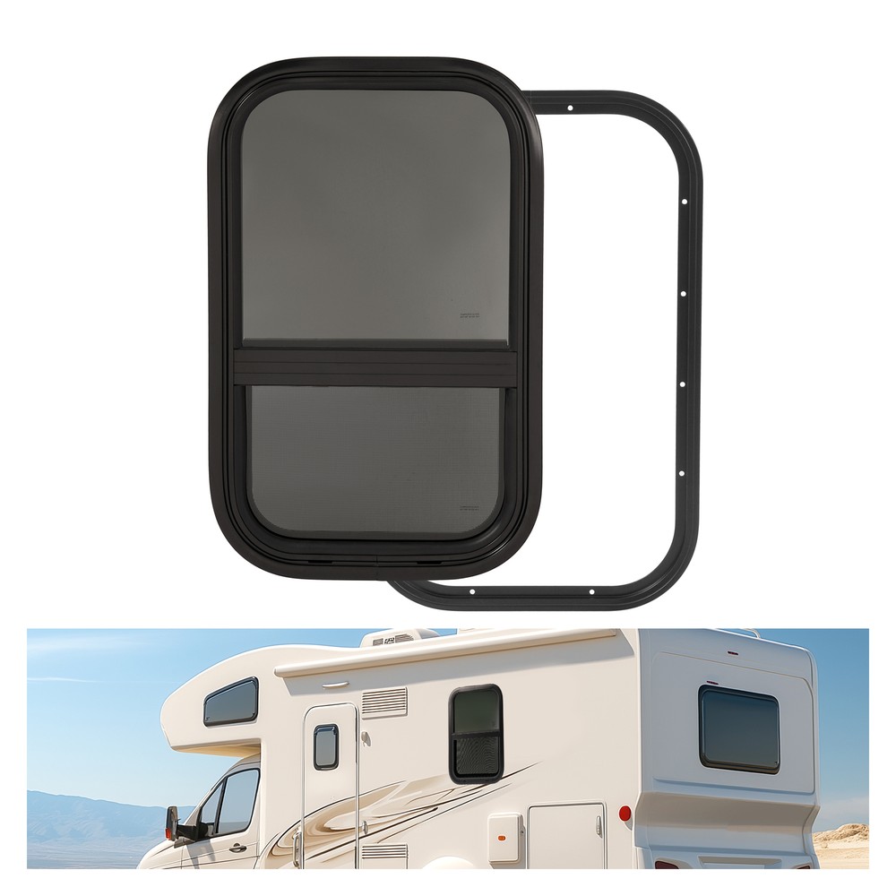 RV Window 14/18/24/35/36/42" H × 12/15/20/22/24/40" W w/ Trim 1-3/4" Windows