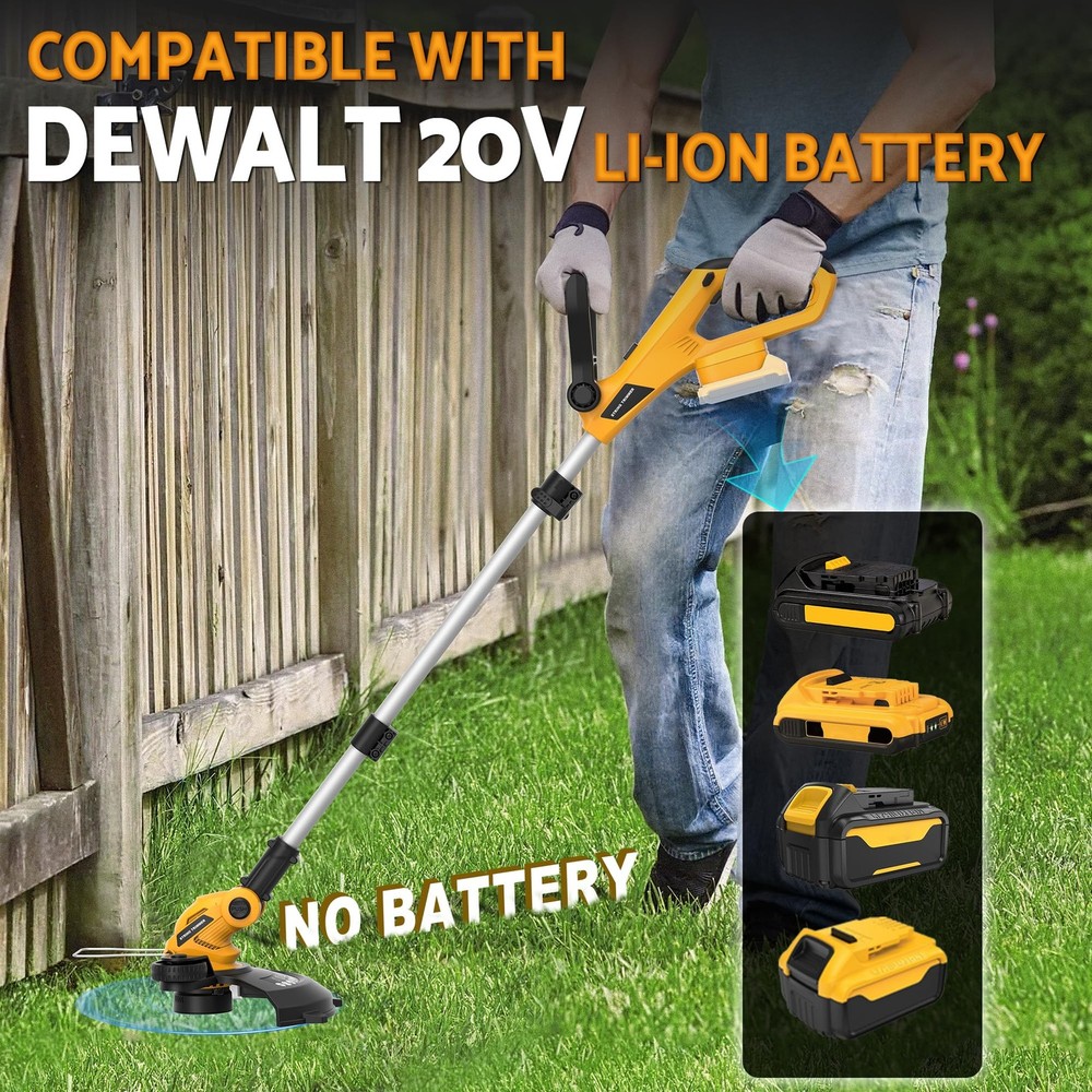 3 in 1 Cordless String Trimmer (No Battery) Compatible with Dewalt 20V Max Ba...