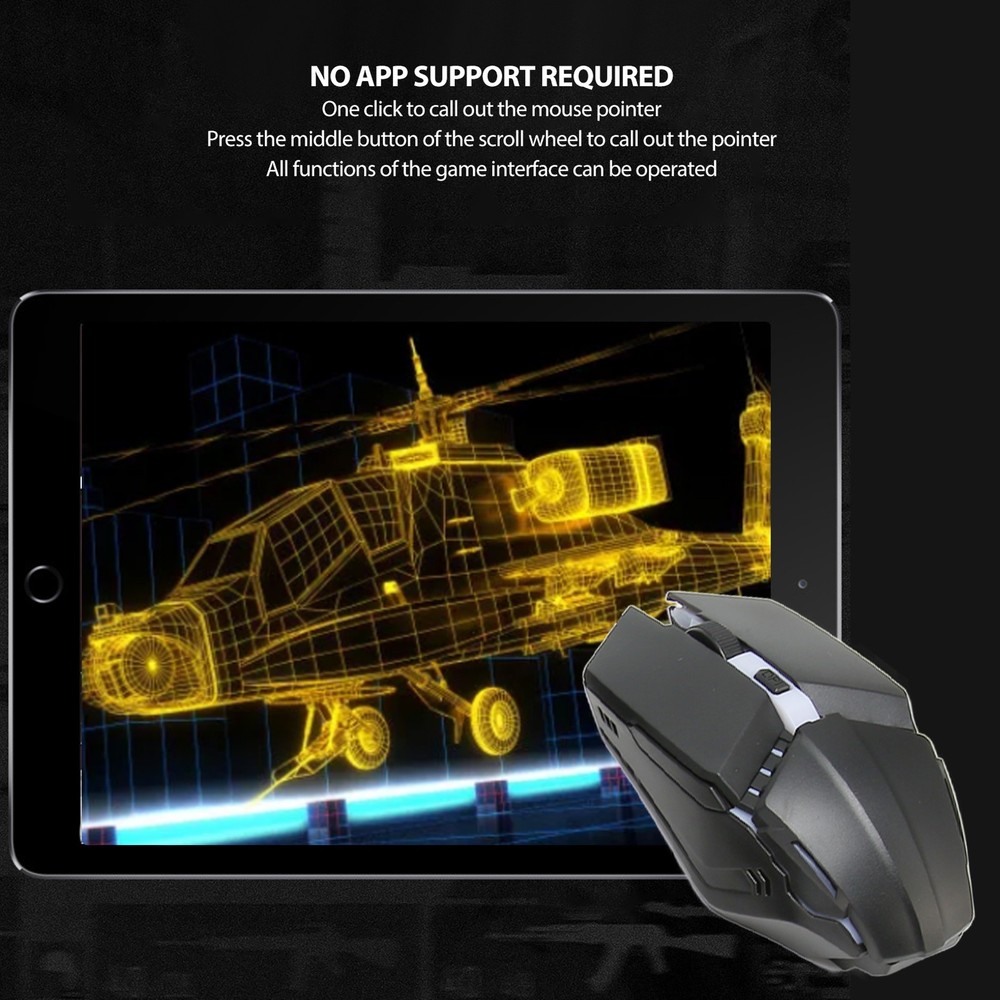 4 In 1 Mobile Game Combo Wireless Connection Gaming Keyboard Mouse Converter For