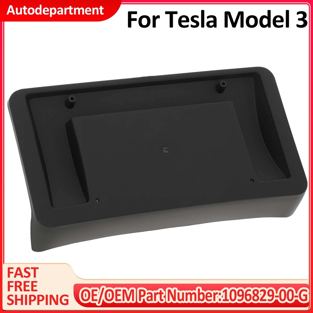 Front License Plate Mount Frame Bracket Panel Holder For 2017-2023 Tesla Model 3