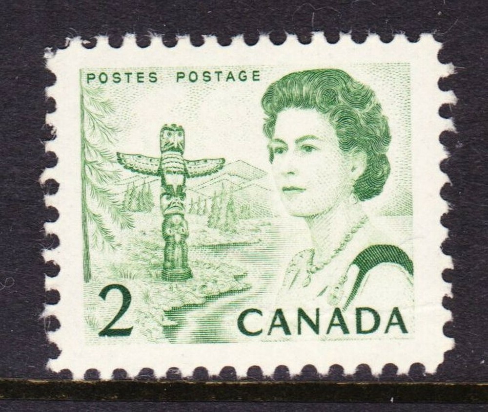 CANADA NO 455, CENTENNIAL DEFINITIVE, PACIFIC TOTEMPOLE, MINT NH