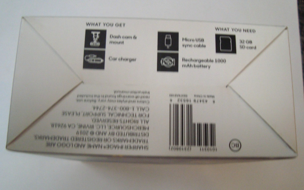 Sharper Image Dashboard Camera - Digital - Night Vision - Windshield Mount