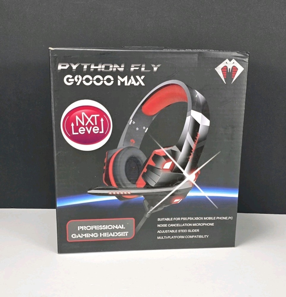 PYTHON FLY G9000 MAx Stereo Gaming Headset for PS4/5 PC Xbox Noise CANCEL