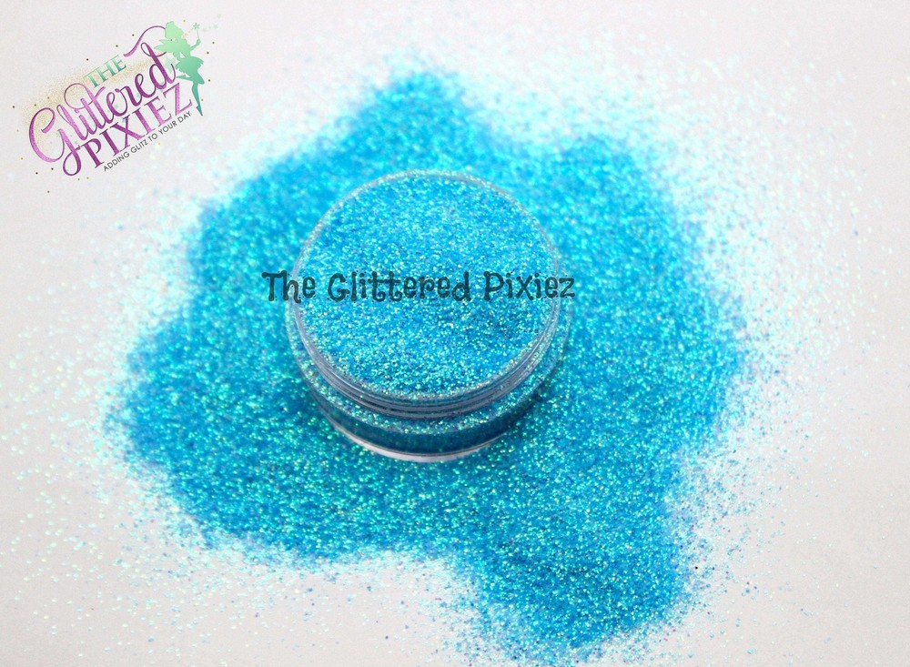 BLUE TOPAZ iridescent glitter- Pixie Dust( extra fine glitter)