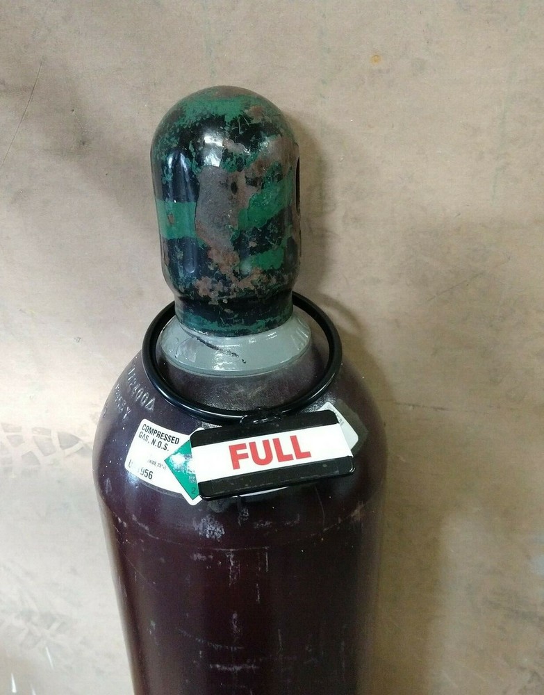 Pressurized Gas Cylinder identification tag Empty & Full, Hangs on neck, 1 piece
