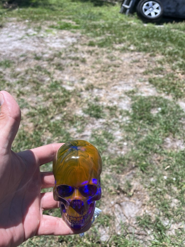 Hand made led Illuminated epoxy resin skull Light-USB Powered Decorative -01
