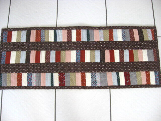 Quilted Patchwork Table Runner Handmade (by me) 14"x37" NEW Multicolored