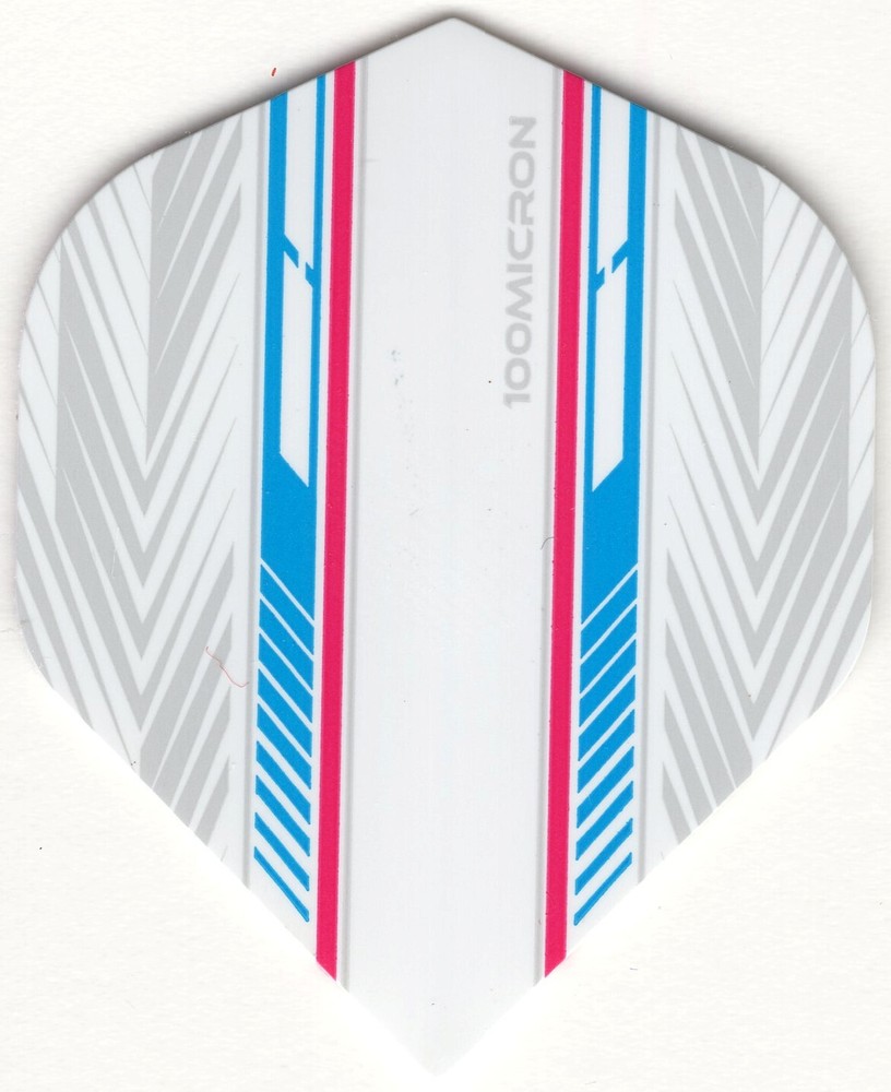 MACH 5 - BLUE, WHITE & RED Dart Flights: 3 per set