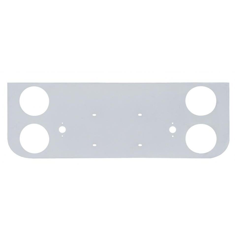 Chrome Rear Center Panel w/ Four 4" Lights & Stainless Bezels