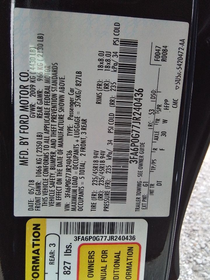2017-2020 Ford Fusion Front 4.2" Dash Display Screen