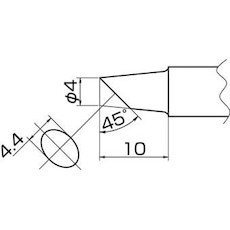 HAKKO soldering tip 2BC type, surface only T20BCF2