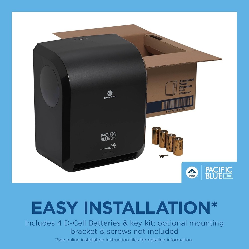 8" Touchless High-Capacity Automatic Paper Towel Dispenser - Wall Mounted