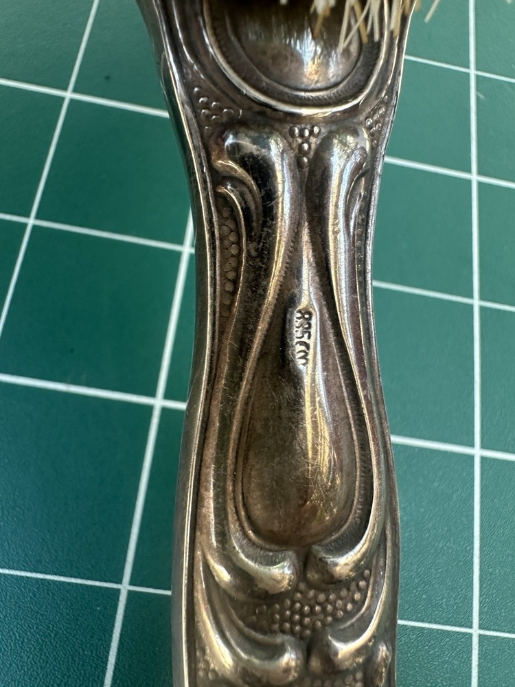 Vintage 835 German Silver Dressing Table Vanity Brush W/ Monogram
