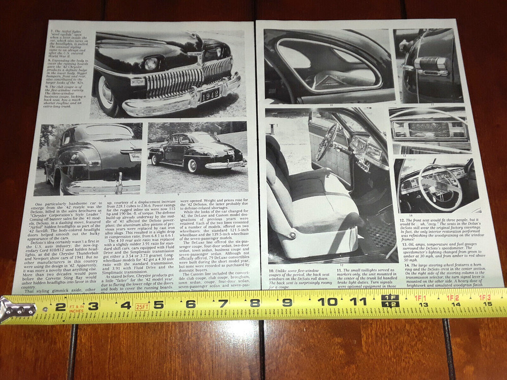 1942 DESOTO ORIGINAL 1994 ARTICLE