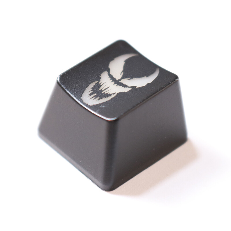 2pcs Symbrock Venom Logo ABS Black Backlit Keycap