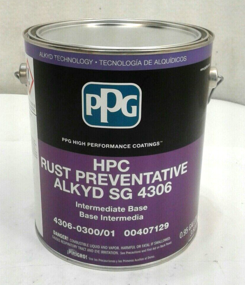 PPG 4306-0300 HPC Rust Preventative Alkyd SG 4306 Intermediate Base Gloss 1 Gal
