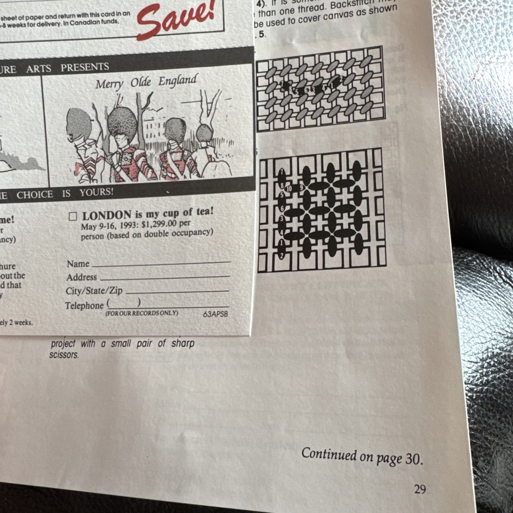 1993Plastic Canvas Magazine 21 Craft Projects Nutcracker, Candlestick Santa *AV