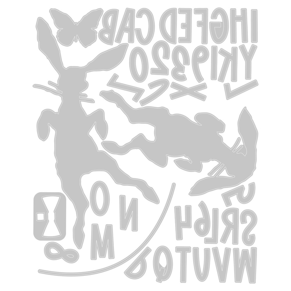 Tim Holtz Vault "HIPPITY HOP" Bunnies Sizzix Thinlits Cutting Dies Spring 2024