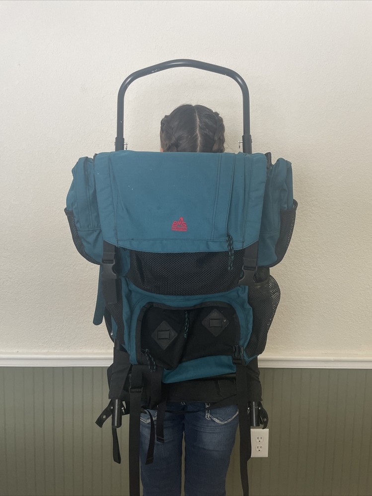 EMS Hiking Backpack External Aluminum Frame padded hip belt