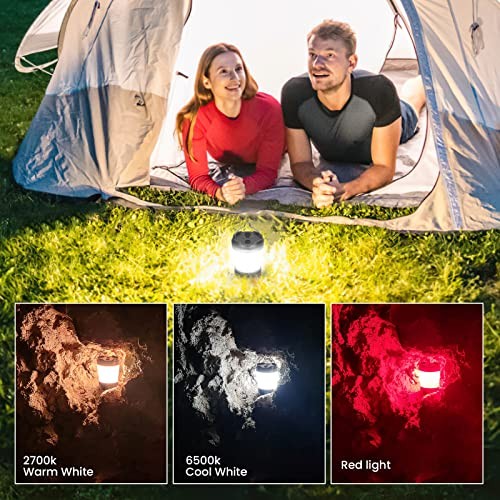 LT1S LED Camping Lantern, Rechargeable Lantern with Dimmable 2700K - Black