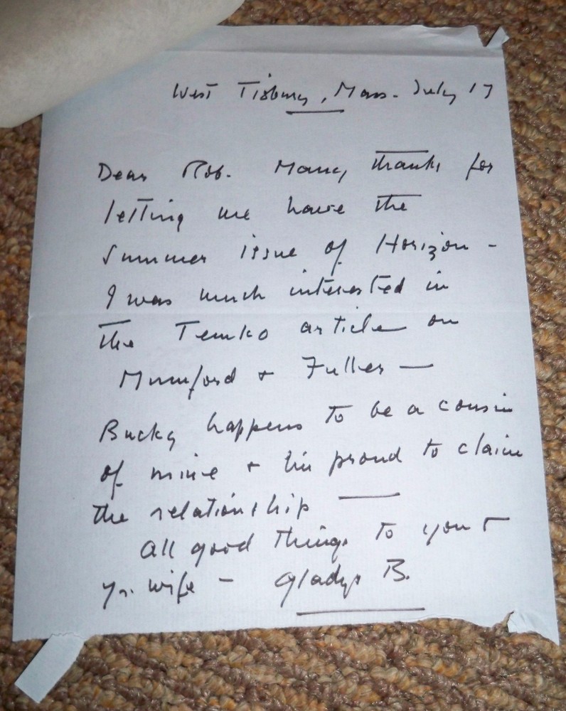 Gladys Brooks  Signed Letter  Writer