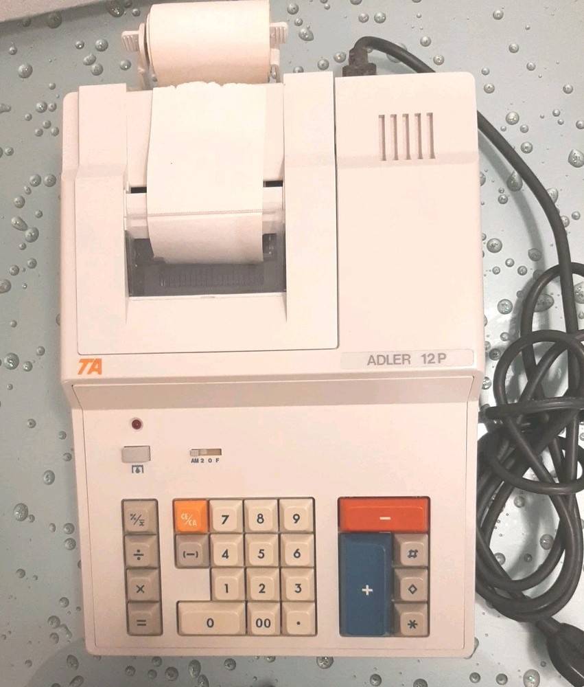 Vintage Adler 12P Calculator 4-Function Printer 1976