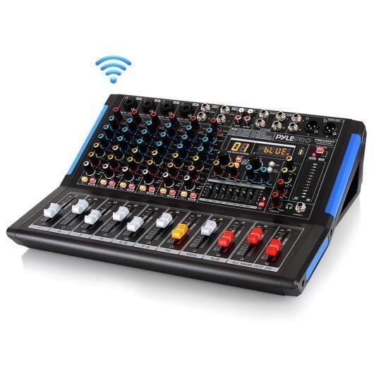 Pyle PMXU88BT Bluetooth 8 Ch. Studio DJ Controller Audio Mixer Console System