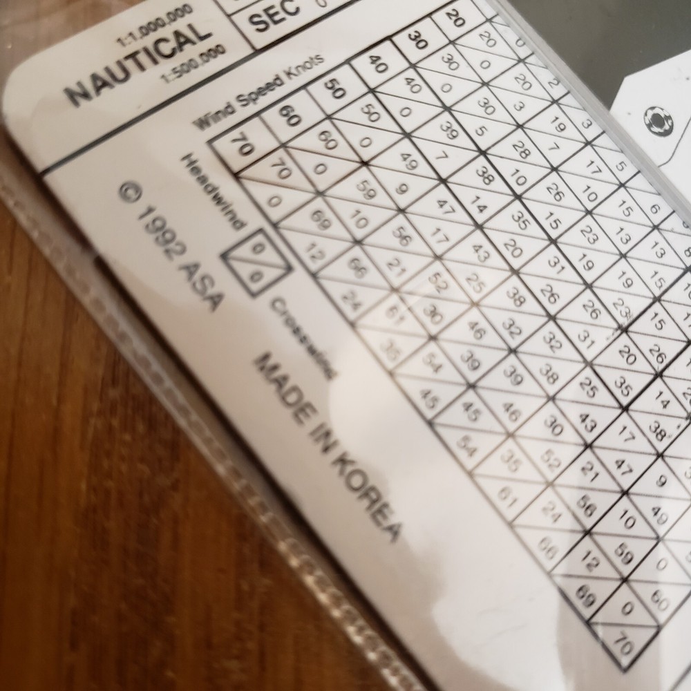 1992 ASA Air Classics E6-B Metal Flight Computer with Manual